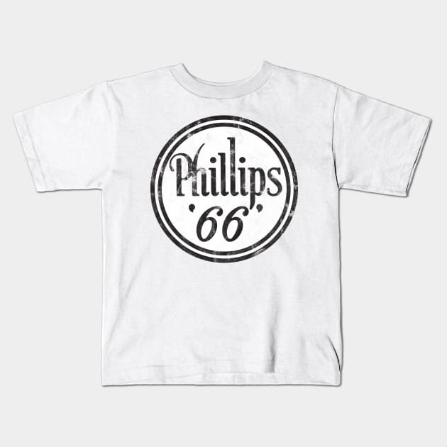 Phillips 66 Distressed Vintage Style Kids T-Shirt by seekingcerulean